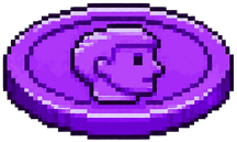 Purple coin